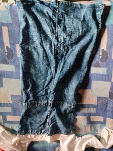 Denim Mini Dress with Sleeves