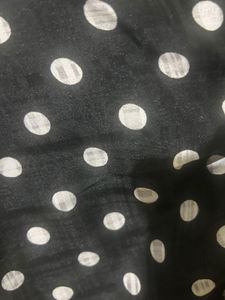 Black &amp; White Polka Dot Fabric