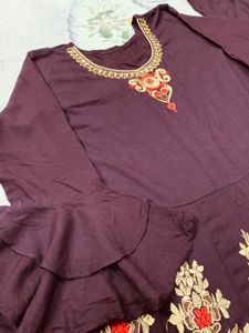 Elegant Embroidered Frock Set