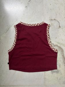 Cosmic Cowboy Maroon Crop Top