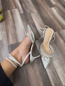 Elegant Pearl Embellished Heels