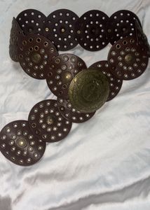 Brown Retro Disc Belt