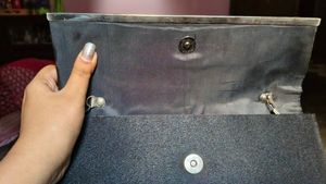 Lino Perros Black Pleated Clutch