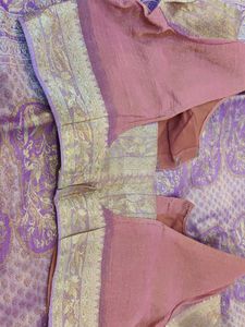 Elegant Embroidered Saree with stiched blouse