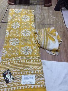 Yellow Naznien Dupatta Suit