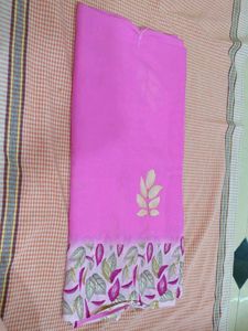 Pink Floral Saree