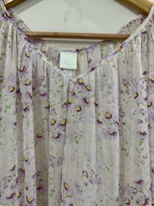 White Printed Maxi h&m Dress For Women