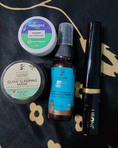 Toner, Mascara, Sleeping Mask , Moisturizer
