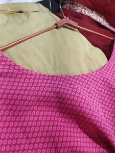 Pink Textured Tunic with Embellished Trim