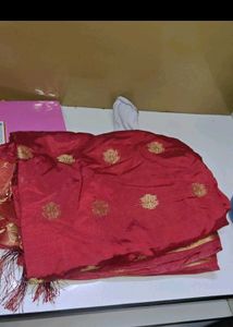 Red Embroidered Dupatta