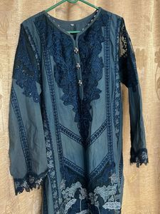 Elegant Blue Embroidered Kurti