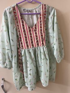 Mint Green Angharkha Top