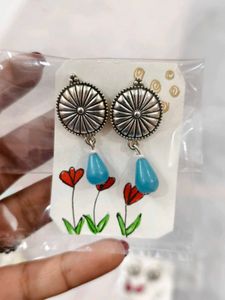 Bohemian Silver Dangle Earrings