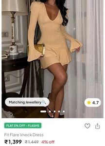 Shimmery Beige Dress