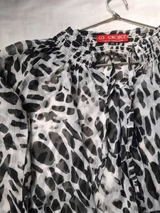 Animal Printed Chiffon Top