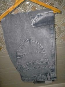 Grey Cargo Denim Jeans