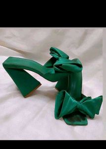 Designer Green Heels