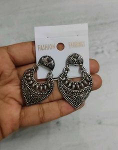 Silver Jhumka Earrings