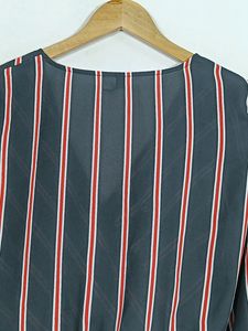 H&amp;M Black,Red and White Stripes Top (Women)
