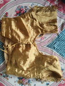 Blood Red Designer Chiffon Saree