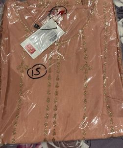 Peach Printed Kurti