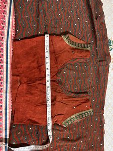 Jari Border Rust Saree