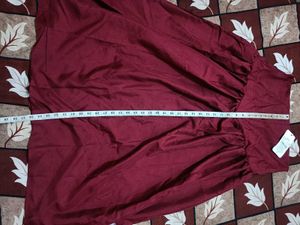 Shein red colour skirt