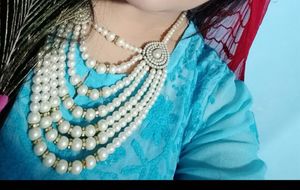 Elegant Pearl Waterfall Necklace