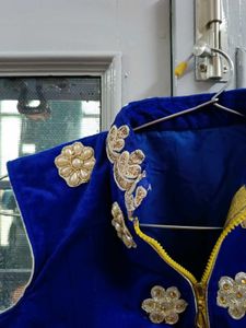 Blue Embellished Vest Koti