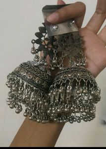 Long Oxidised Jhumka New Collection