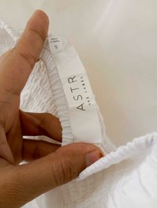 White Ruched Mini Dress