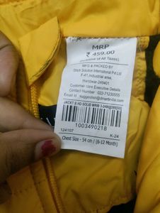 Yellow Jacket With Hoodie