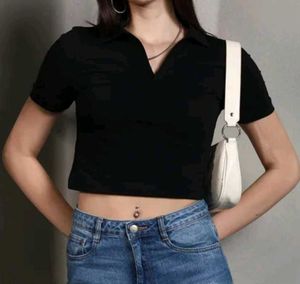 Chic Black Crop Top