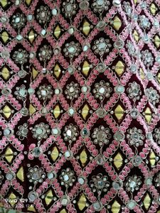 Embroidered Velvet Blouse