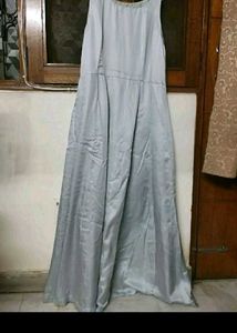 Flared Satin Dress
