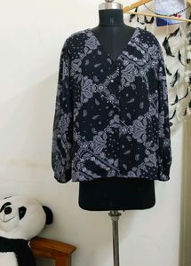 Pluss Black Printed  Shirt