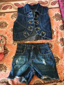 Denim Jacket and 2 shorts new