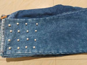 Pearl Embellished Jeans
