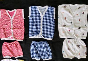 Set Of 6 New Born Baby Clothes (0-3 Months)