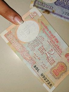 1 And 2 Rs. Note From India