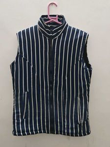Striped Sleeveless Jacket