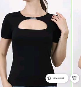 Chic Black Cutout Top