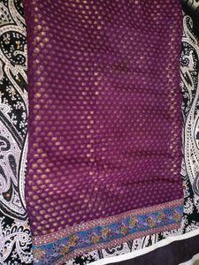 Purple Embellished Dupatta
