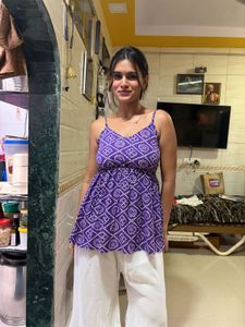 Purple Printed Top