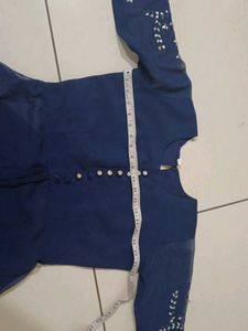 Elegant Navy Blue Gharara Suit with Dupatta