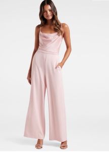 Forever New EBONY SATINCOWL NECKJUMPSUIT