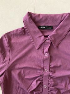 Shein Purple Button-Down Top / Shirt