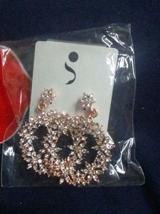 Floral Crystal Drop Earrings