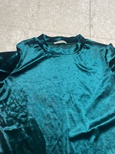 Emerald Green Velvet Top