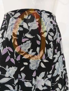Floral Hem Midi Skirt